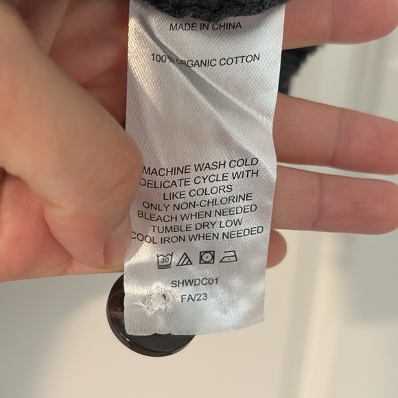 Quince Cableknit Cotton Cardigan - Picture 3 of 5